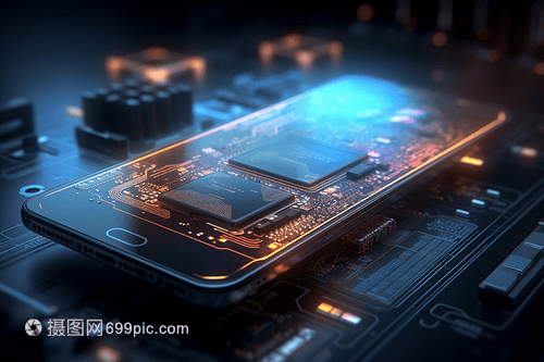 集成電路的微型藍(lán)圖 智能手機(jī)芯片創(chuàng)意概念圖背后的設(shè)計(jì)藝術(shù)